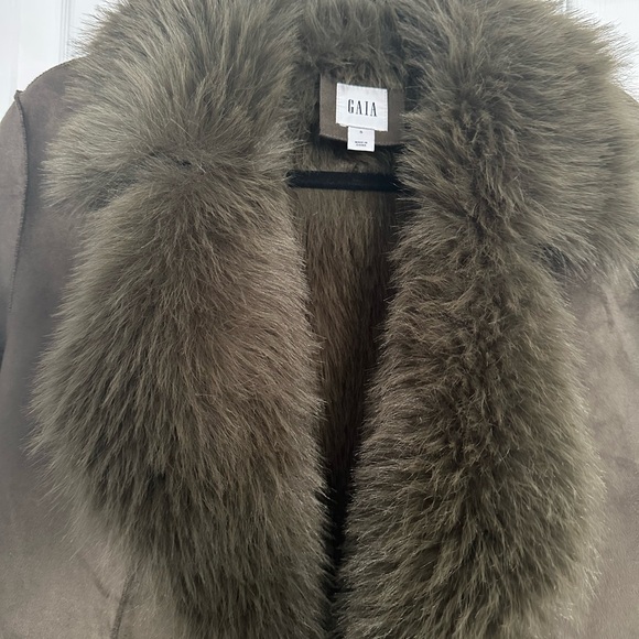 Gap x Cult Gaia Vegan Suede Wrap Coat - Picture 3 of 5